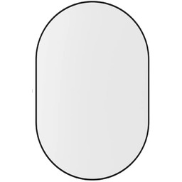 Edinos Czarne lustro owalne nowoczesne 80x40 cm D5-S35