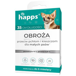 HAPPS Obroża przeciw pchłom i kleszczom dla małych