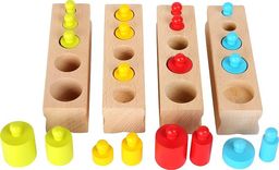 Drewniana układanka logiczna odważniki Montessori 10525-Small Foot, zabawki