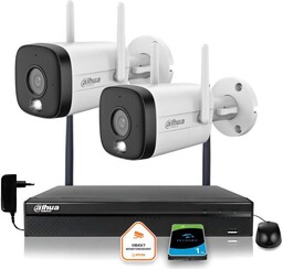 Dahua Zestaw monitoringu IP 2 Kamery WI-FI 3MPx