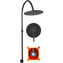 Rea Zestaw Prysznicowy Podtynkowy Rea Lugano Czarny +BOX