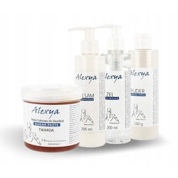 ALEXYA PASTA CUKROWA TWARDA, BALSAM, PUDER, ŻEL