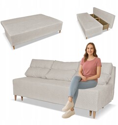 Kanapa sofa KIMO funkcja spania pojemnik Family Meble