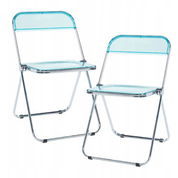 Zestaw 2 Krzeseł Do Jadalni Salonu, Krzesła składane,