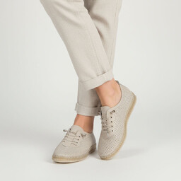 Filippo Półbuty damskie, cholewka skóra naturalna perforowana sznurowanie