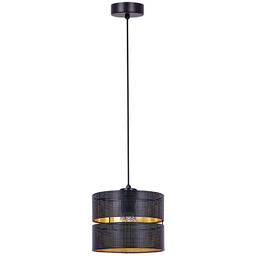 Lumes Czarna lampa wisząca z dwuczęściowym abażurem -