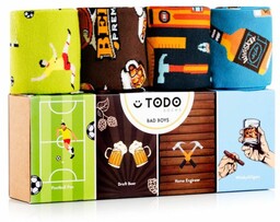 Todo Socks Zestaw prezentowy kolorowych skarpet BAD BOYS