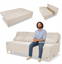 Kanapa sofa KIMO funkcja spania pojemnik Family Meble