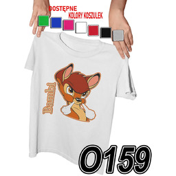 Koszulka Dziecięca Z Nadrukiem Bambi Jelonek Bajki -