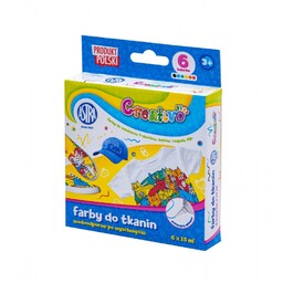 Farby do tkanin zestaw 6 x 15ml Astra
