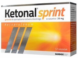 Ketonal Sprint 25 mg lek przeciwbólowy i przeciwzapalny,