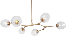 Chemistry - 6 Punktowa Nowoczesna Lampa Wisząca złoty