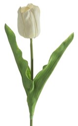 TULIPAN sztuczny kwiat do salonu 56 cm biały