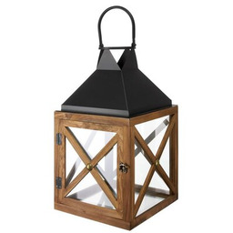 MY HOME Lampion Dark Wood 66558 Antracytowo-brązowy