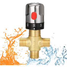 Trójdrożny zawór termostatyczny mosiężny DN15 do sterowania wodą