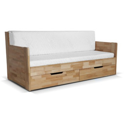 Łóżko rozsuwane z szufladami Duo C drewniane