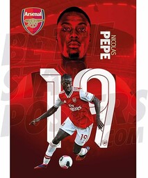 Arsenal FC 2019/20 Nicolas Pepe Action A3 plakat