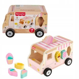 Fisher Price Wooden Ciężarowka z lodami sorter kształty