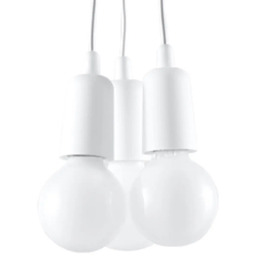 Lampa wisząca DIEGO 3 biała SL.0570 - Sollux