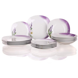Banquet Lavender 18-częściowy zestaw talerzy