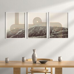 Pakamera Plakaty góry Karkonosze, zestaw/tryptyk w stylu retro,