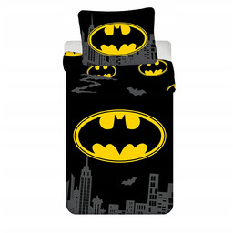 Pościel 140x200 Batman The Emblem czarna żółta poszewka