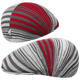 Kaszkiet Digital Stripes 507 by Kangol, szaro-czerwony, cm