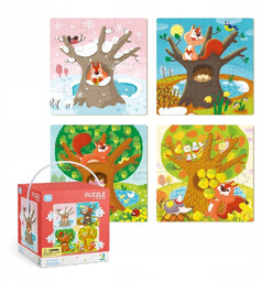 Ramkowe Puzzle edukacyjne Pory Roku zestaw 4w1 Układanka