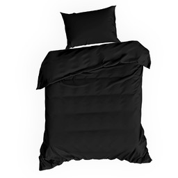 Pościel Satyna Bawełniana 140X200 Gładka Czarna Nova Eurofirany