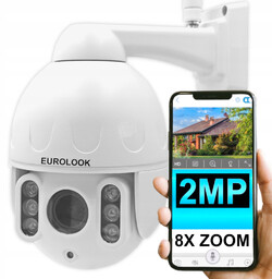 Zewnętrzna Kamera Obrotowa Ip WiFi 2MPx 8 x