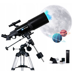 Teleskop Astronomiczny Luneta Opticon StarRider 80F400EQ-A akcesoria