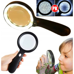 Duża Lupa Szkło 10XPOWIĘKSZAJĄCE Lampka Led Do Czytania