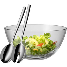 Zestaw do sałatek: szklana miska+sztućce Taverno WMF