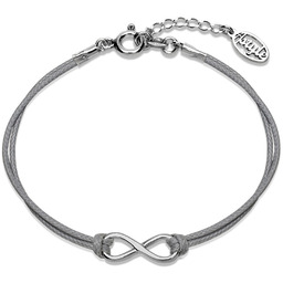 Bransoletka nieskończoność rodowana