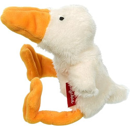 Sigikid 42594 Mini kaczka, Cuddly Gadgets przytulanka, biały/żółty