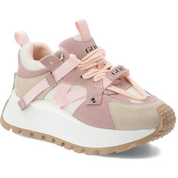 Sneakersy damskie GOE, cholewka ze skóry naturalnej zaokrąglony