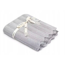 My Memi Bambusowy kocyk light grey 80x100 feather