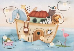 Little Dutch Puzzle dźwiękowe Arka Noego