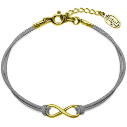 Bransoletka nieskończoność pozłacana
