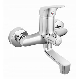 Bateria wannowo-prysznicowa jednouchwytowa ścienna Ferro One srebrny BFO1A