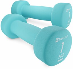 Zestaw hantelek żeliwnych neoprenowych 2x1kg