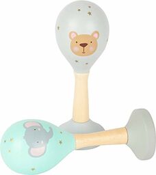 Small Foot Drewniane grzechotki muzyczne, grzechotka dla niemowląt