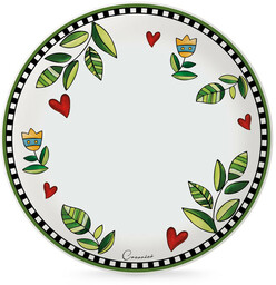 Egan Italy Talerz obiadowy (27 cm) Cocorico zielony