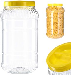 Słoik plastikowy z zakrętką 3L żółty