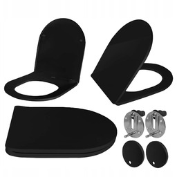 Deska Sedesowa Wolnoopadająca Uf Flat Czarny Duroplast Black