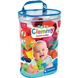 CLEMENTONI Klocki sensoryczne Soft Clemmy Woreczek 17878