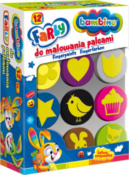 Farby do malowania palcami Bambino 12 kolorów 3165