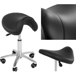 Stołek taboret hoker siodłowy mobilny na kółkach Sorano