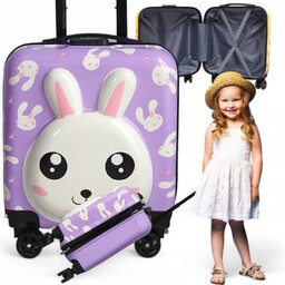 Kotek Dziecięca Walizka Dzieci Bagaż Podróżna 3D Szyfr