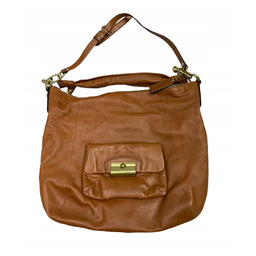 Pojemna torebka damska brązowa z paskiem COACH